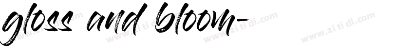 gloss and bloom字体转换